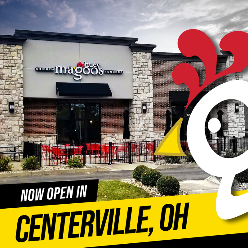 Huey Magoo's Centerville, OH location now open banner