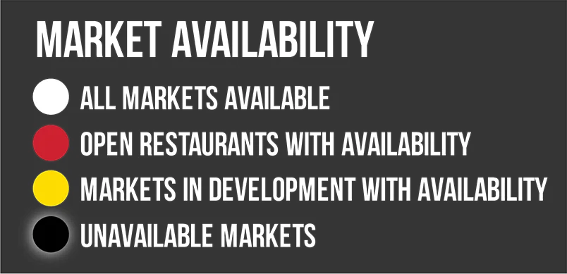 Map of restaurant availability