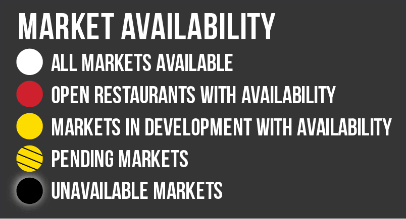 Map of restaurant availability