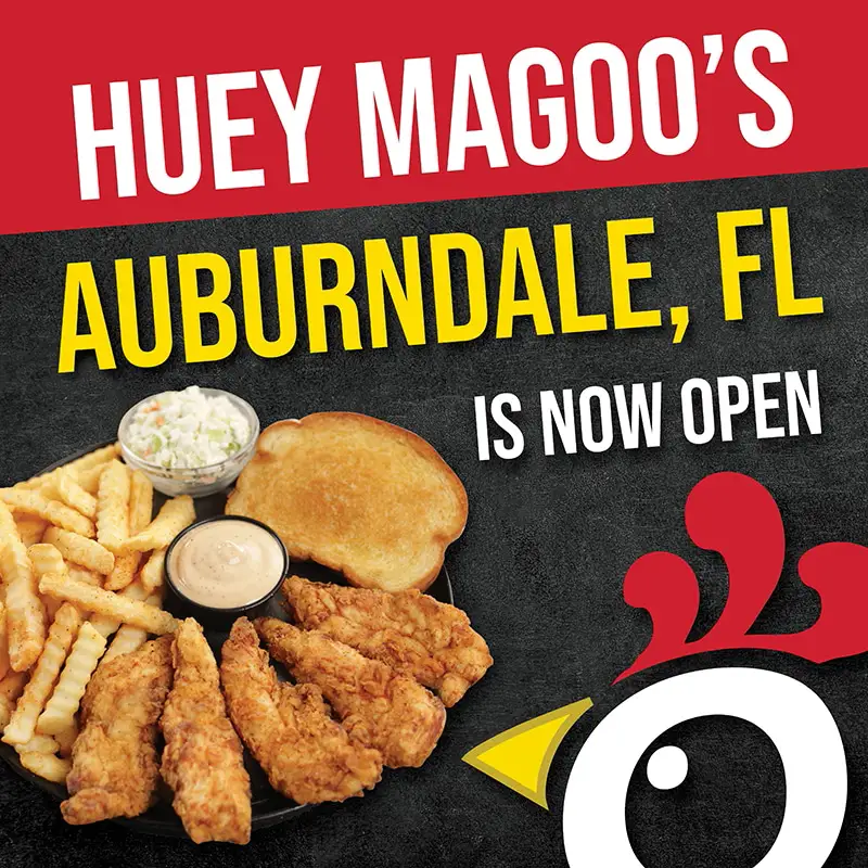 Huey Magoo's Auburndale is now open!